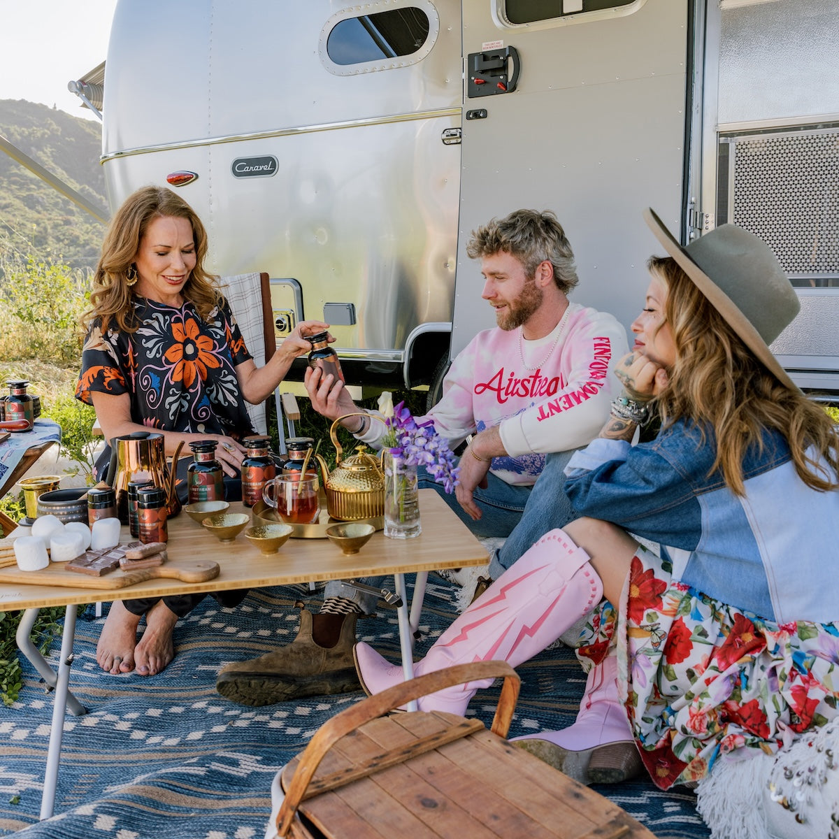 Magic Hour Tea gathering with the Airstream ceremonial tea collection in Ojai
